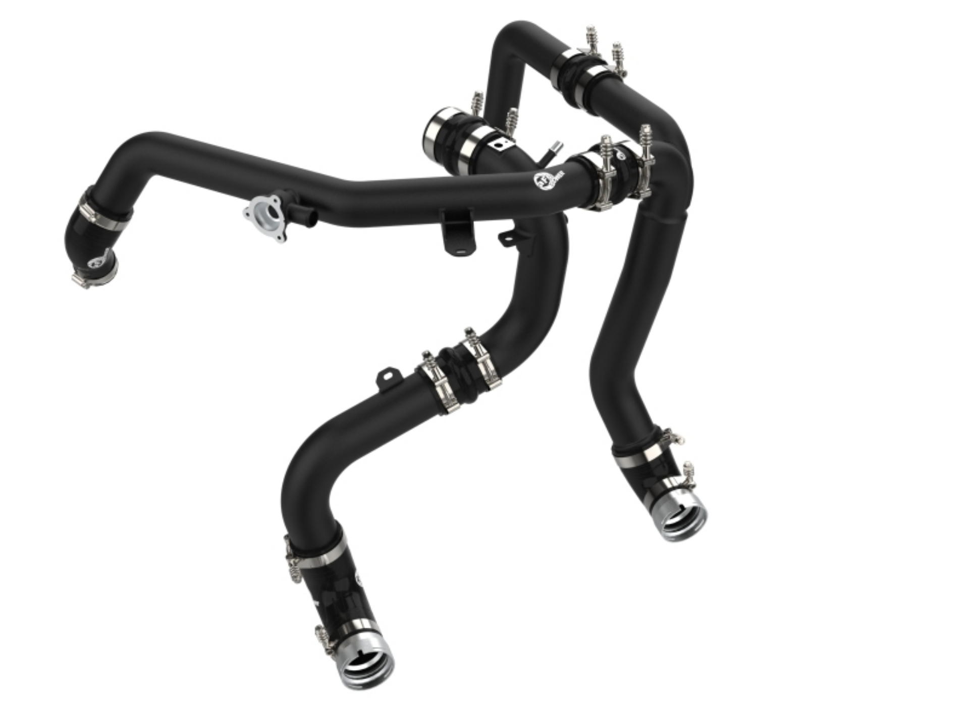 Picture of aFe 21-23 Ford Bronco V6-2-7Ltt BladeRunner Alum Hot & Cold Charge Pipe Kit - Black