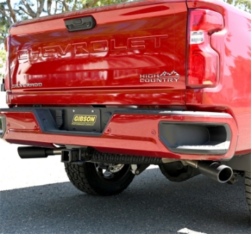 Picture of Gibson 20-21 Chevy Silverado 2500HD 6-6L 2-5in Cat-Back Dual Extreme Exhaust - Black Elite