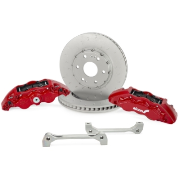 Picture of Alcon 19+ Silverado-Sierra 20+ Suburban-Tahoe-Yukon 355x33mm 6-Piston Caliper FRT Brake Kit - Red