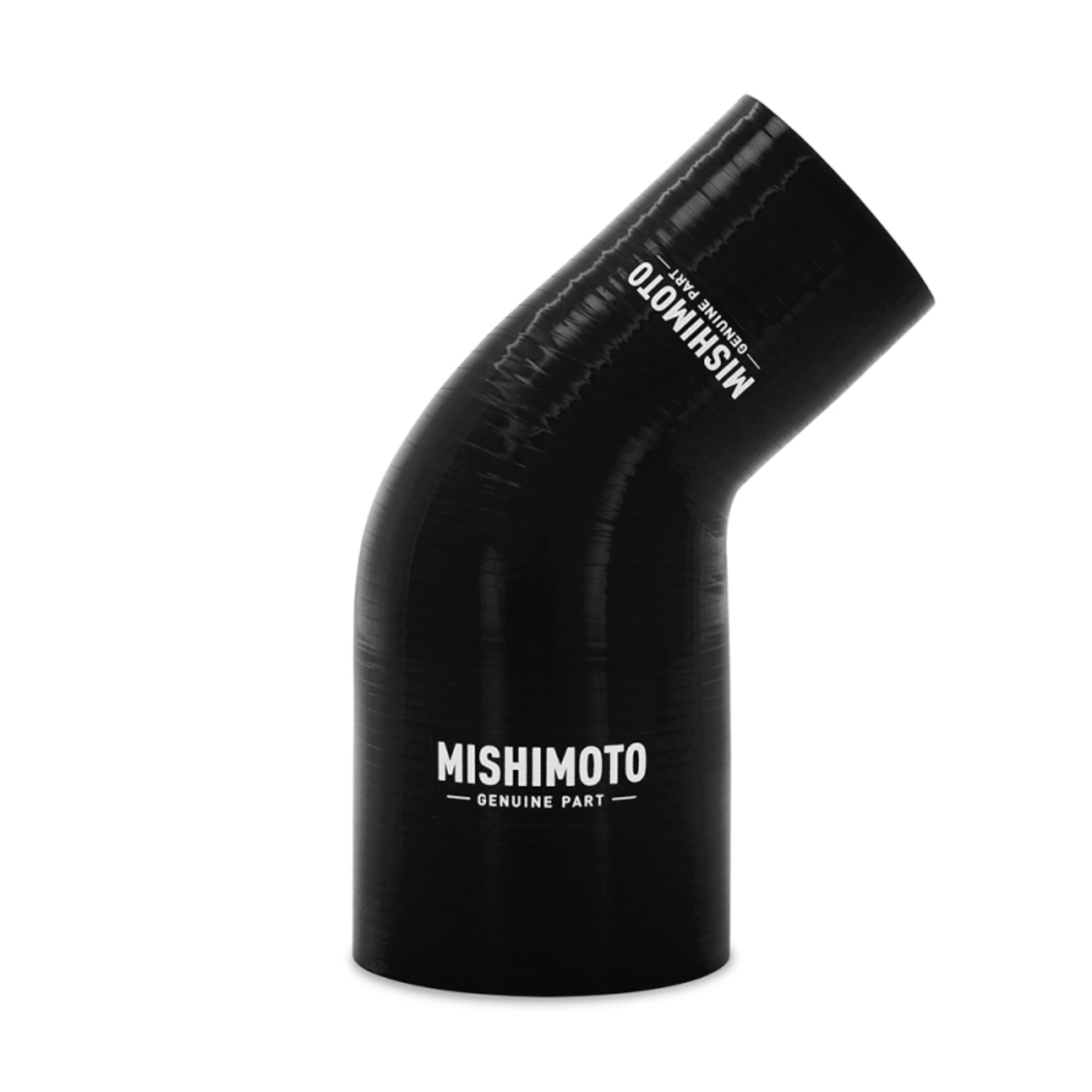 Picture of Mishimoto Silicone Reducer Coupler 45 Degree 1-75in to 2-5in - Black