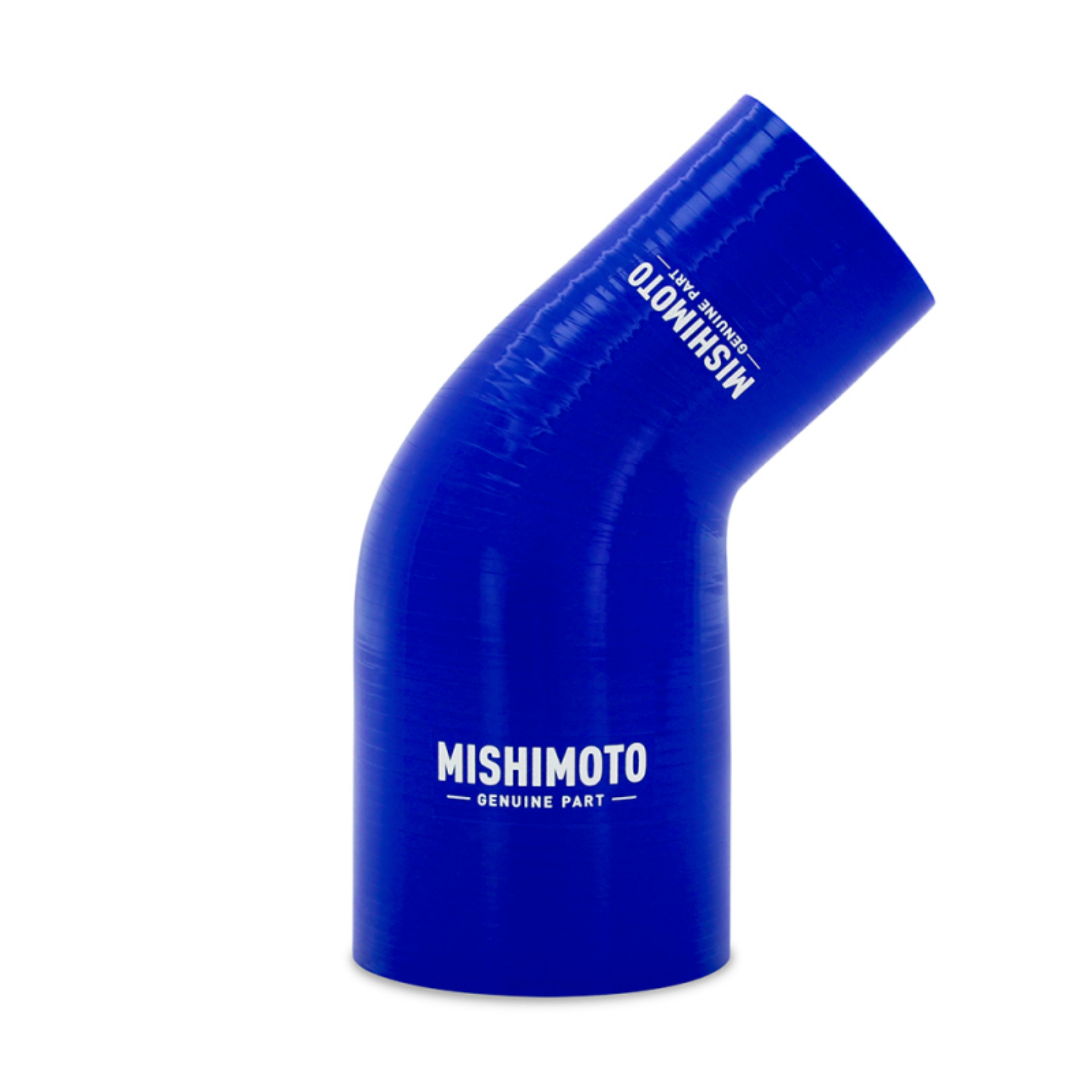 Picture of Mishimoto Silicone Reducer Coupler 45 Degree 1-75in to 2-5in - Blue