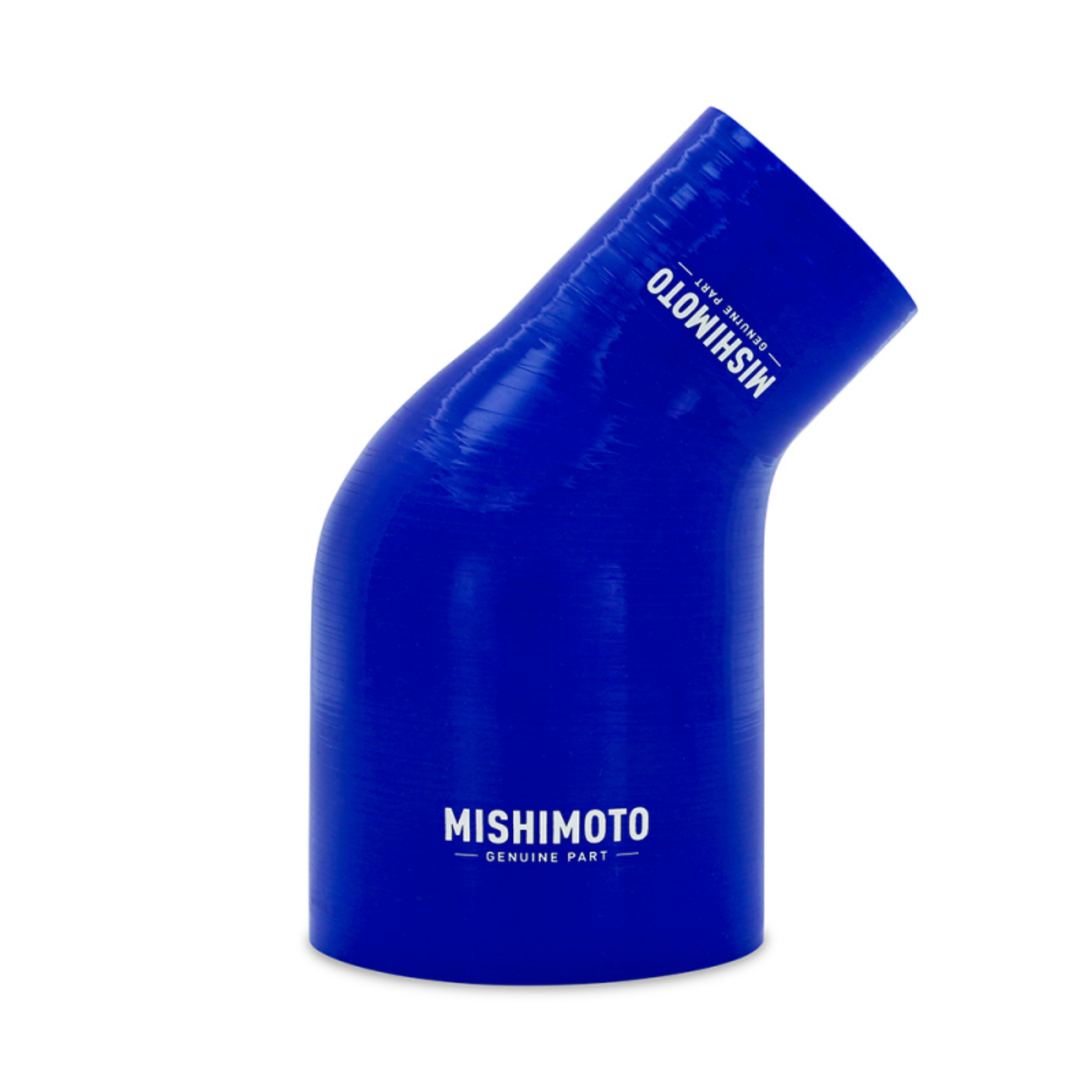 Picture of Mishimoto Silicone Reducer Coupler 45 Degree 2-5in to 4in - Blue