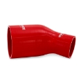 Picture of Mishimoto Silicone Reducer Coupler 45 Degree 2-5in to 4in - Red