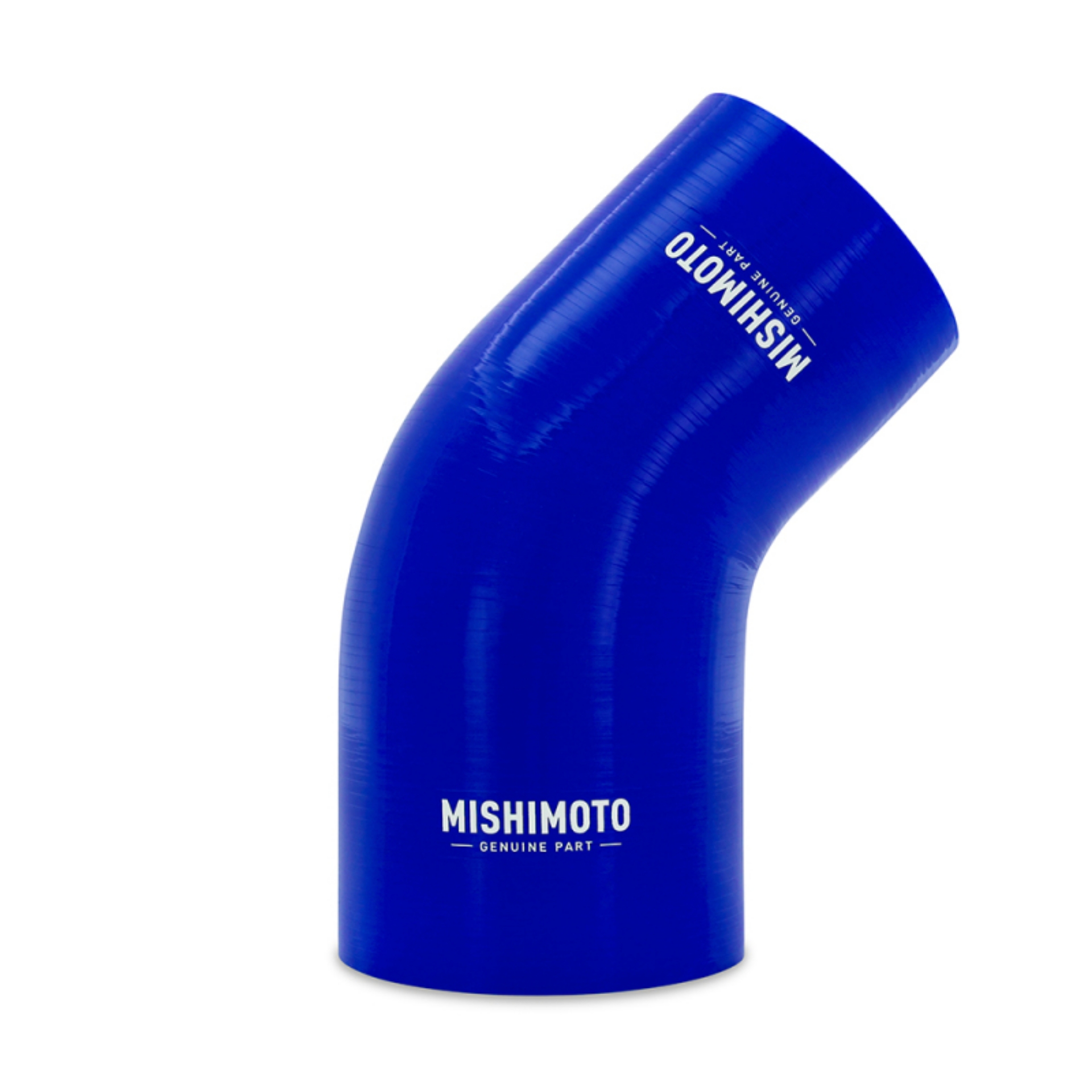 Picture of Mishimoto Silicone Reducer Coupler 45 Degree 3in to 4in - Blue