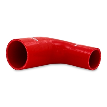 Picture of Mishimoto Silicone Reducer Coupler 90 Degree 1-75in to 2-5in - Red