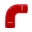 Picture of Mishimoto Silicone Reducer Coupler 90 Degree 2-25in to 2-5in - Red