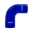 Picture of Mishimoto Silicone Reducer Coupler 90 Degree 2-5in to 2-75in - Blue