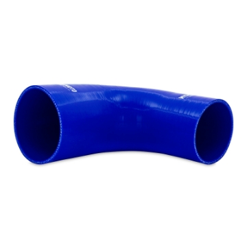 Picture of Mishimoto Silicone Reducer Coupler 90 Degree 3in to 3-75in - Blue