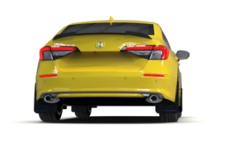 Picture of Rally Armor 22-25 Honda Civic-Civic Si-Sport Black UR Mud Flap w-Blue Logo