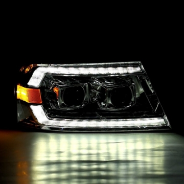 Picture of AlphaRex 04-08 Ford F150 PRO-Series Projector Headlights Black w- Sequential Signal and DRL