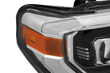 Picture of AlphaRex 14-18 Toyota Tundra PRO-Series Projector Headlights Chrome w- Sequential Signal and DRL