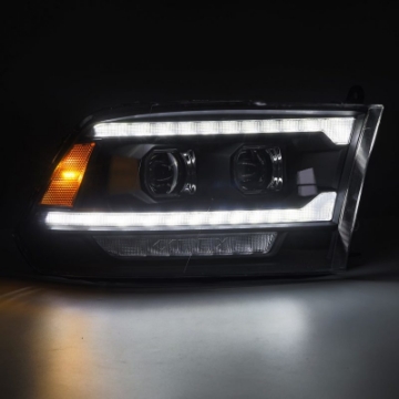 Picture of AlphaRex 09-18 Ram 1500-2500 PRO-Series Proj Headlights Black w-Sequential Signal and Top-Middle DRL