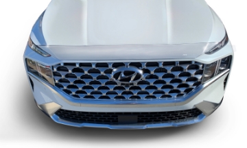Picture of AVS 21-22 Hyundai Santa Fe Aeroskin Low Profile Hood Shield - Chrome