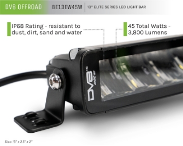 Picture of DV8 Offroad Elite Series 13in Light Bar 45W Flood-Spot LED