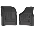 Picture of Husky Liners 99-07 Ford F-250 Super Duty Crew Cab WeatherBeater Front Floor Liners Black