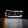 Picture of AlphaRex 02-05 Dodge Ram 1500 PRO-Series Projector Headlights Plank Style Black w-Seq Signal