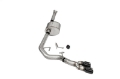 Picture of Corsa 2021-2025 Ford F-150 SuperCab-6-5in Bed 5-0L V8 Xtreme Cat-Back Front of Tire Exit-Black PVD