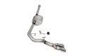 Picture of Corsa 2021-2025 Ford F-150 SuperCab-6-5in Bed 5-0L V8 Xtreme Cat-Back Front of Tire Exit-Polished