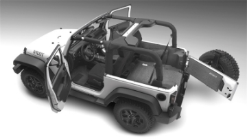 Picture of BedRug 18-23 Jeep JL 4 Door 6pc Rear Cargo Kit w- Gap Hider