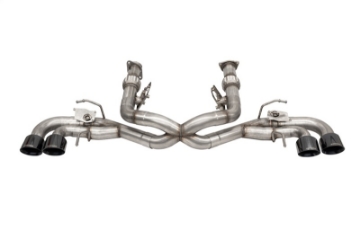 Picture of Corsa 2020-2025 Corvette C8 3in Valved Cat-Back 4-5in Blk Quad Tips - Fits Factory NPP Exhaust