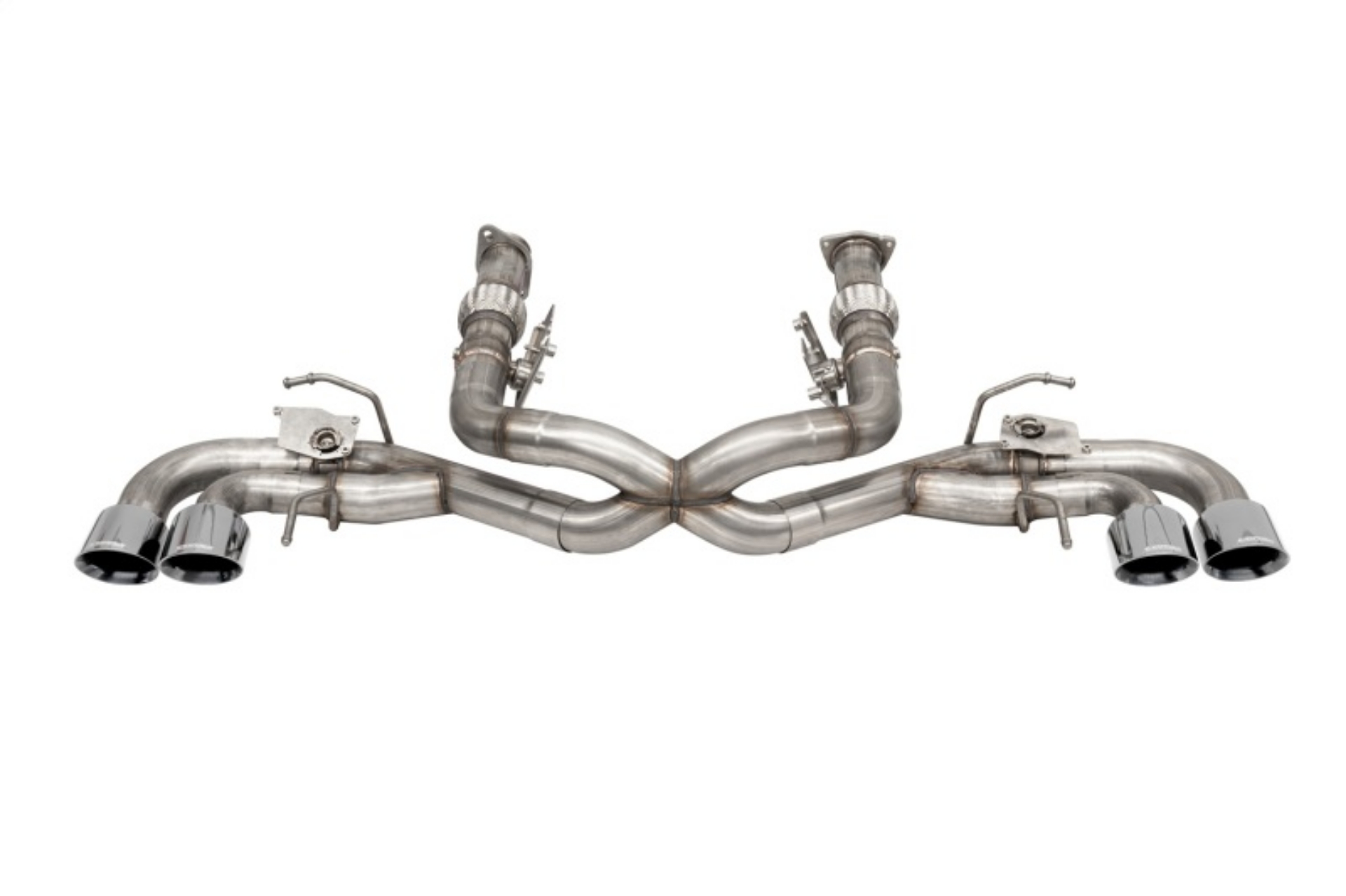 Picture of Corsa 2020-2025 Corvette C8 3in Valved Cat-Back 4-5in Pol Quad Tips - Fits Factory NPP Exhaust w-AFM