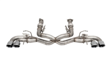Picture of Corsa 2020-2025 Corvette C8 3in Valved Cat-Back 4-5in Pol Quad Tips - Fits Factory NPP Exhaust w-AFM