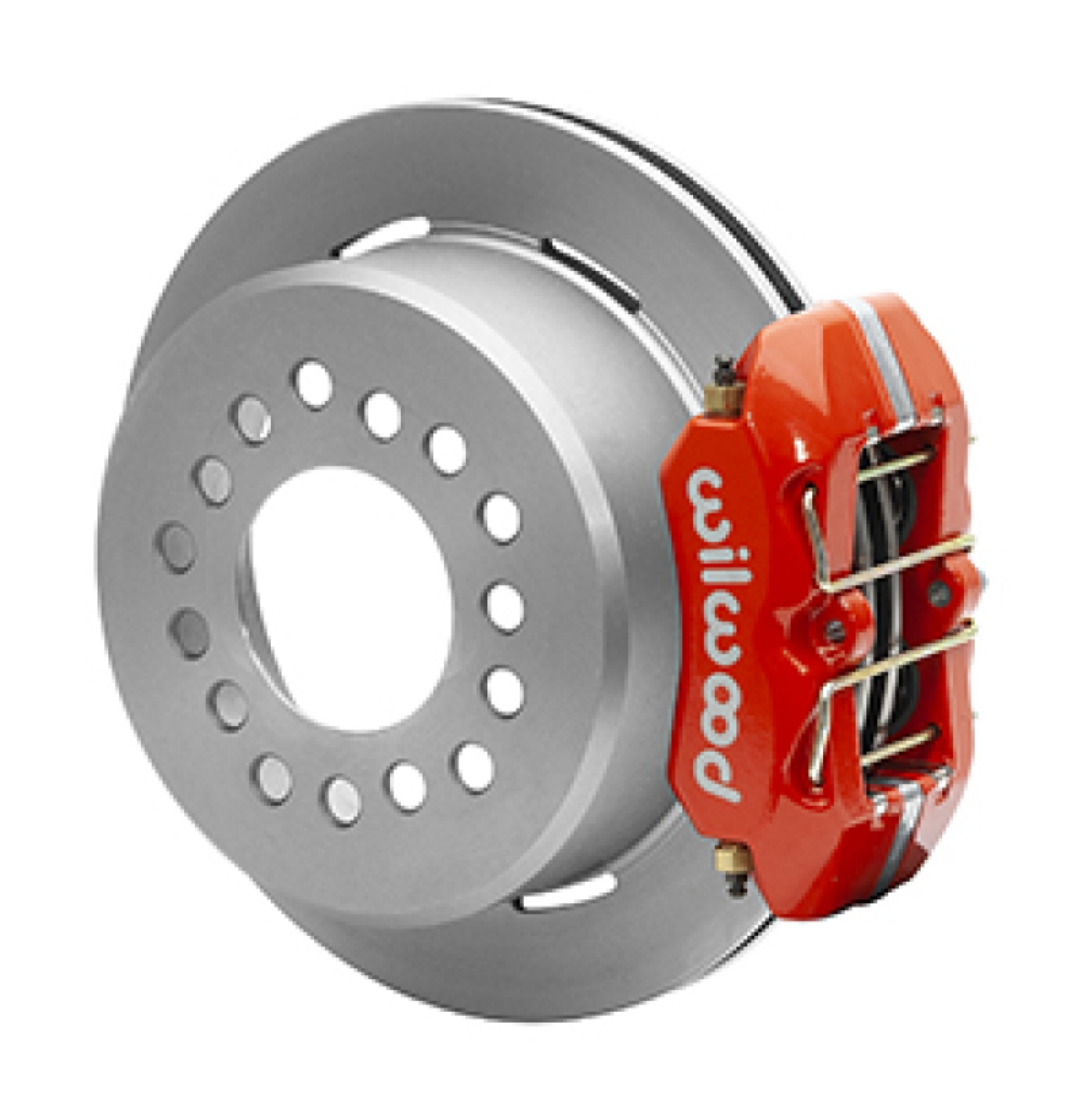 Picture of Wilwood Small Ford 11 in- Forged Dynapro Low-Profile Rear Parking Brake Kit Red Calipers