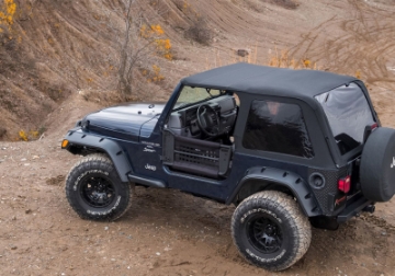 Picture of Rampage 97-06 Jeep Wrangler TJ Frameless Trail Soft Top Kit - Black Diamond