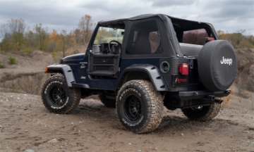 Picture of Rampage 97-06 Jeep Wrangler TJ Frameless Trail Soft Top Kit - Black Diamond