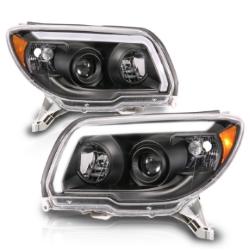Picture of ANZO 06-09 Toyota 4 Runner Projector Headlights Plank Style - Black