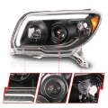 Picture of ANZO 06-09 Toyota 4 Runner Projector Headlights Plank Style - Black