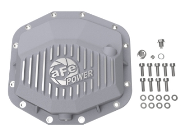 Picture of aFe 21-22 RAM 1500 TRX HEMI V8 6-2Lsc Street Series Rear Differential Cover Raw w- Machined Fins