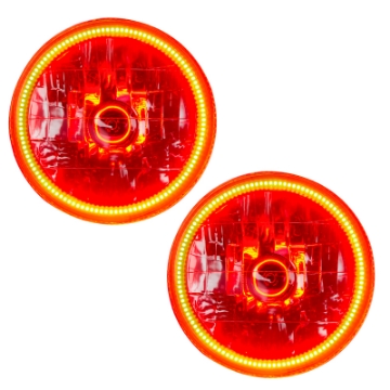 Picture of Oracle Lighting 97-06 Jeep Wrangler TJ Pre-Assembled LED Halo Headlights -Amber