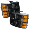 Picture of Oracle Lighting 07-13 Chevrolet Silverado Assembled Halo Headlights Round Style -Green