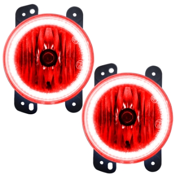 Picture of Oracle Lighting 10-15 Jeep Wrangler JK Pre-Assembled LED Halo Fog Lights -Red