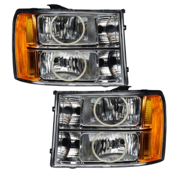Picture of Oracle Lighting 07-13 GMC Sierra Pre-Assembled LED Halo Headlights - Blue