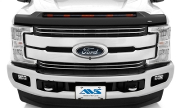 Picture of AVS 17-22 Ford F-250-F-350-F-450-F-550 Super Duty Low Profile Aeroskin Lightshield Pro - Black