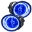 Picture of Oracle Lighting 01-02 Nissan Frontier Pre-Assembled LED Halo Fog Lights -Blue