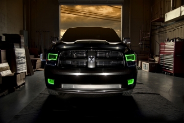 Picture of Oracle Lighting 09-18 RAM 1500 Sport Halo Headlights - Blk Housing w-RF Controller