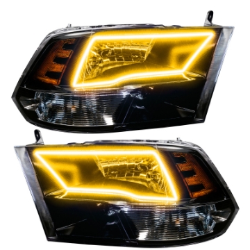 Picture of Oracle Lighting 09-18 RAM 1500 Sport Halo Headlights - Blk Housing w-No Controller