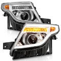 Picture of ANZO 11-15 Ford Explorer Projector Headlights w- Light Bar Chrome Housing w- Amber light