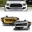 Picture of ANZO 16-22 Toyota Tacoma LED Projector Headlights w- Light Bar Sequential Black Housing w-Initiation