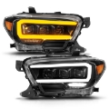 Picture of ANZO 16-22 Toyota Tacoma LED Projector Headlights w- Light Bar Sequential Black Housing w-Initiation