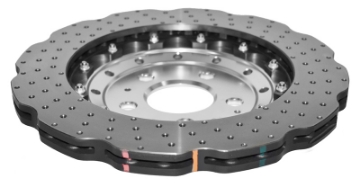 Picture of DBA 13-16 Audi RS5 w-Scalloped edge Iron Discs Rear 5000 Series Drilled Wavy Rotor w-Silver Hat