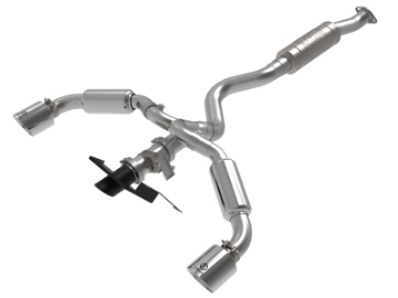 Picture of aFe 23-24 Toyota GR Corolla L3 1-6L t Gemini XV 3in to 2-1-2in Cat Back Exhaust w- Polished Tips