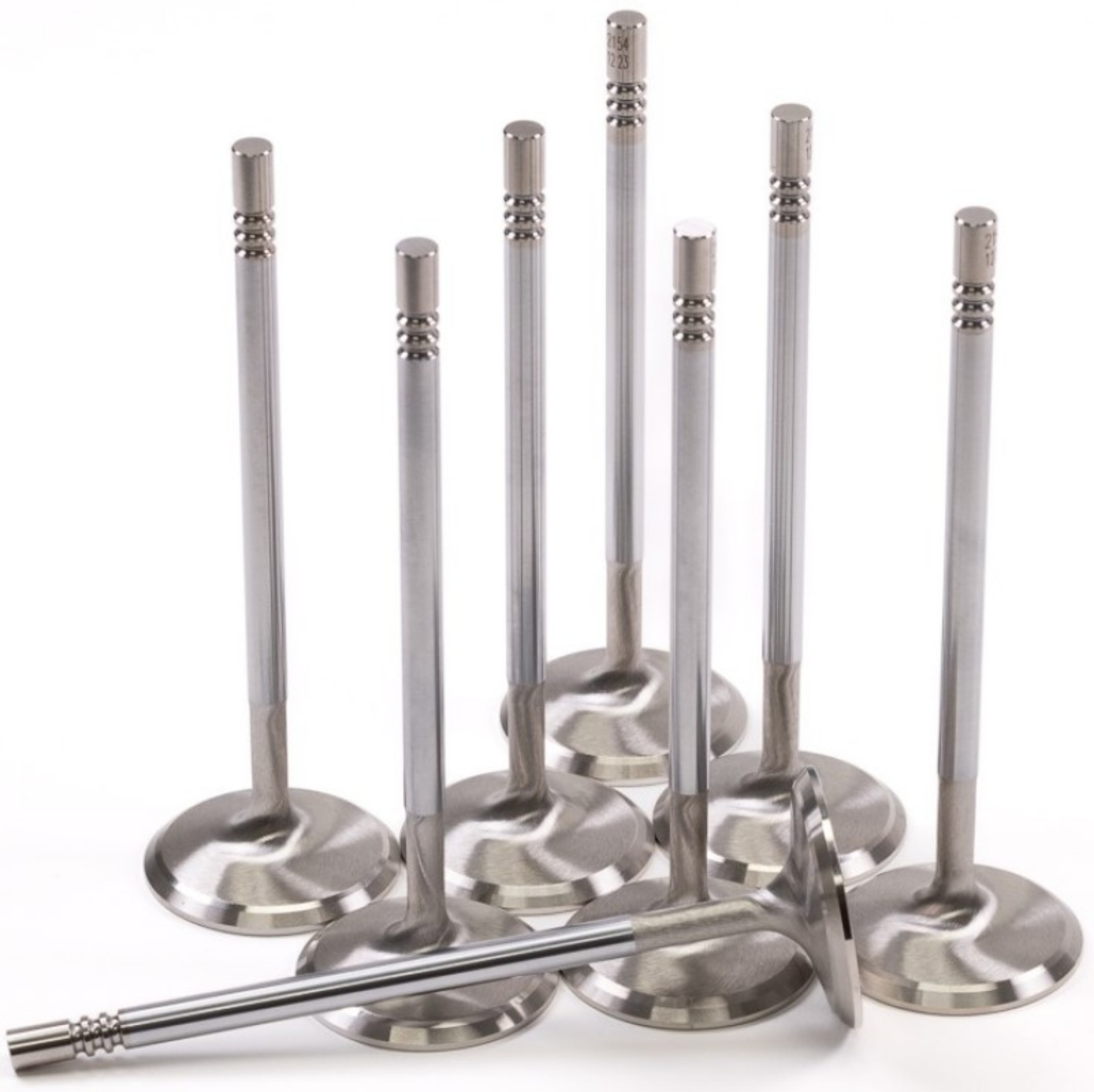 Picture of GSC P-D Ford Mustang 5-0L Coyote Gen 1-2 37-27mm Head STD Chrome Polished Intake Valve - Set of 8
