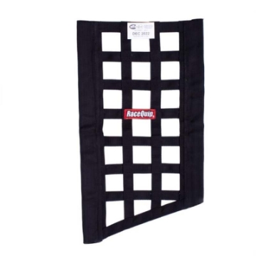 Picture of RaceQuip SFI 27-1 Rated Ribbon Style Funny Car Window Net - Black 22 to 18 H X 12 W