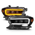 Picture of ANZO 16-22 Toyota Tacoma SR-SR5 ONLY Full LED Proj Headlights w-Light Bar Seq- Blk w-Initiation Lgt