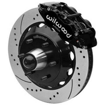Picture of Wilwood 63-87 C10 FNSL6R Front Big Brake Kit 14in drill-slot 6x5-5 BP for drop spindles - Blk