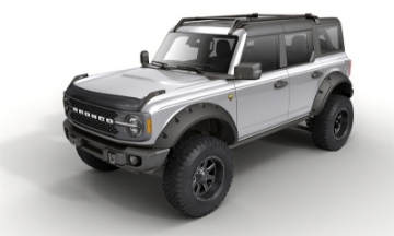 Picture of AVS 21-23 Ford Bronco 2-4Dr- Excl- Raptor Aeroskin II Textured Low Profile Hood Shield - Black